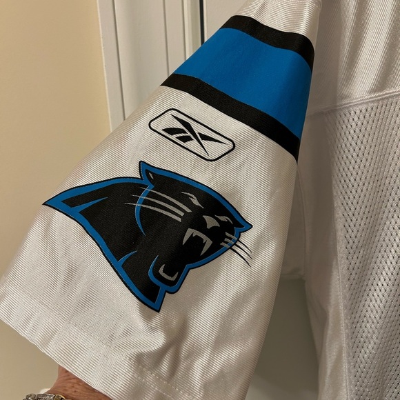 Carolina Panthers Julius Peppers White and Blue NFL Jersey - Picture 4 of 5